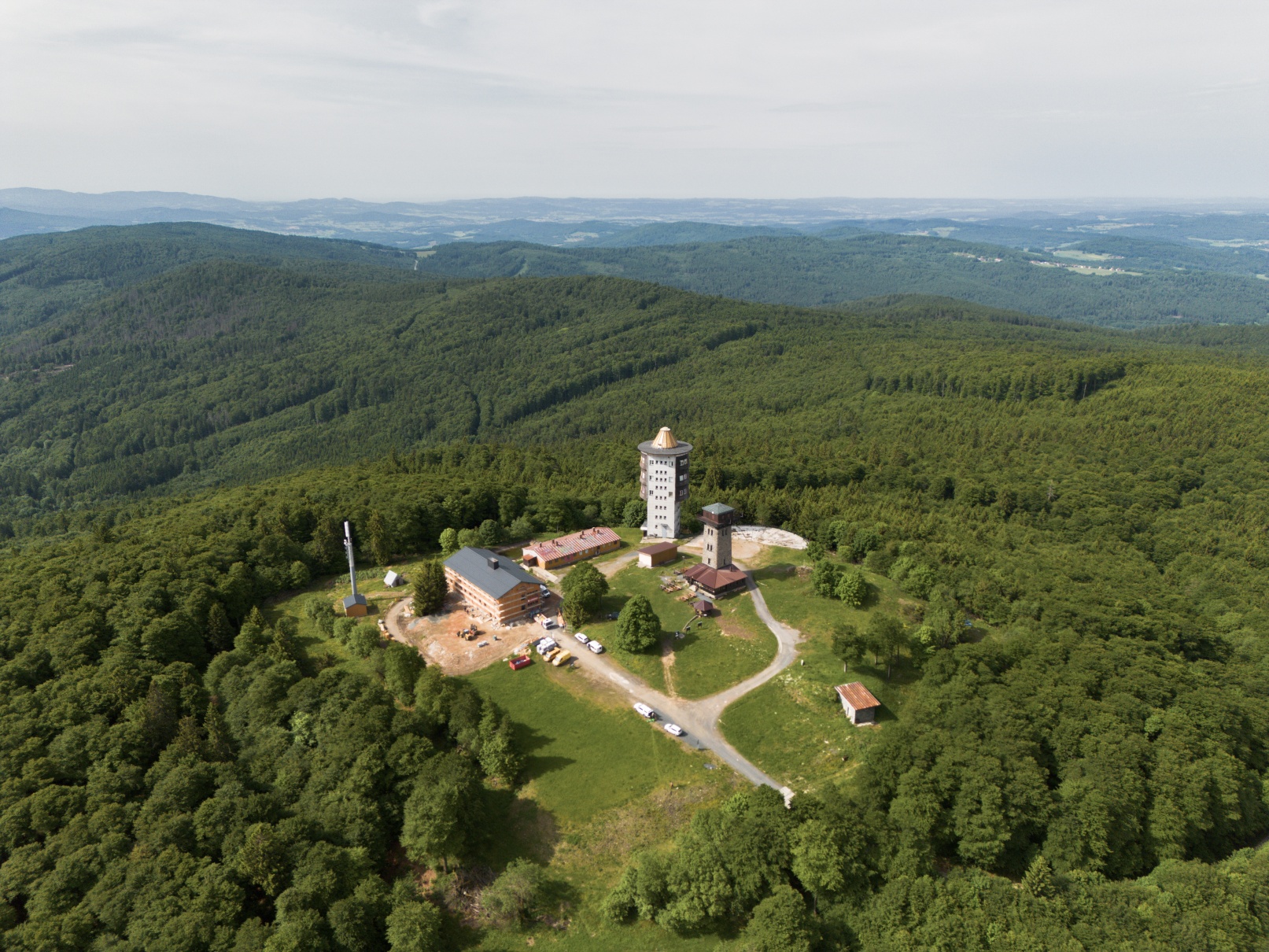 Čerchov z výšky z dronu